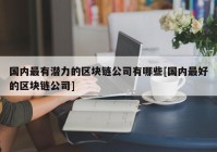 国内最有潜力的区块链公司有哪些[国内最好的区块链公司]